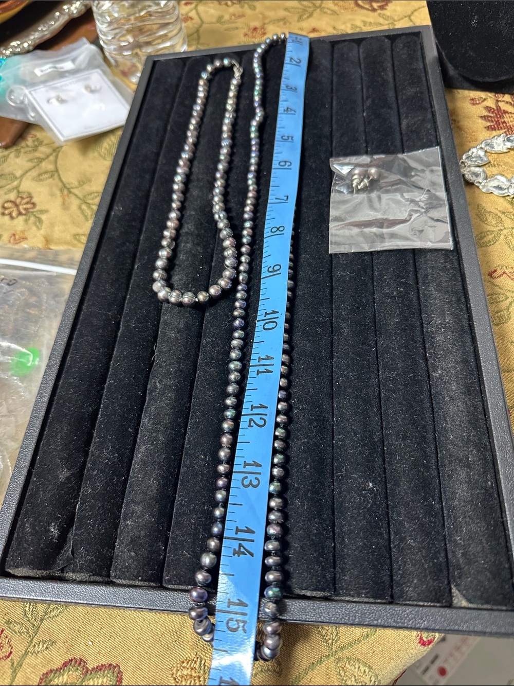 Black Freshwater Pearl Necklace - Classic Women Jewelry - Picture 5 of 7